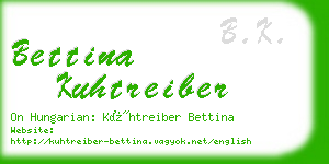 bettina kuhtreiber business card